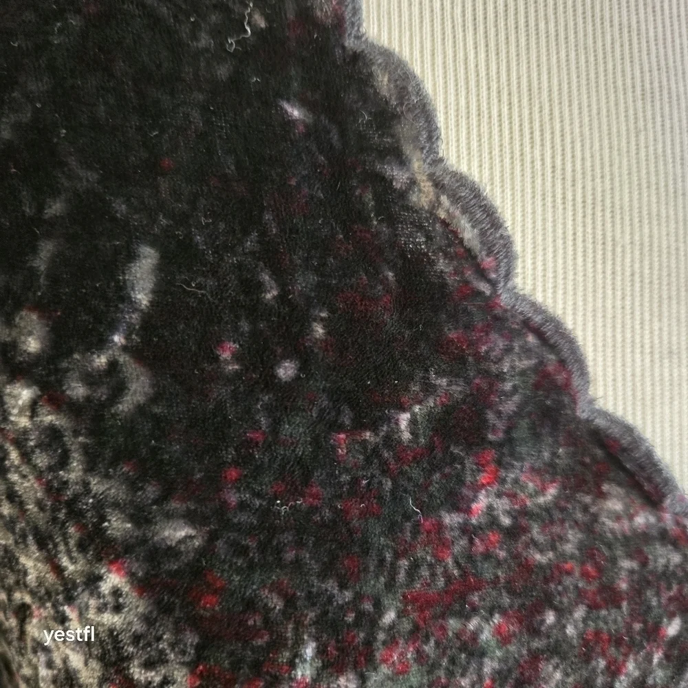 Johnny Was velvet lace whimsigoth blouse M